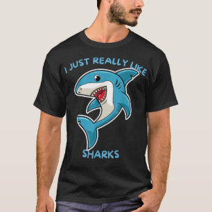 Camiseta Tiburón gracioso me gustan los tiburones graciosos