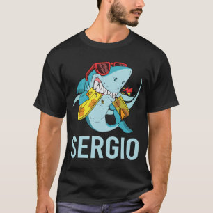Camiseta Tiburón gracioso - Nombre sergio