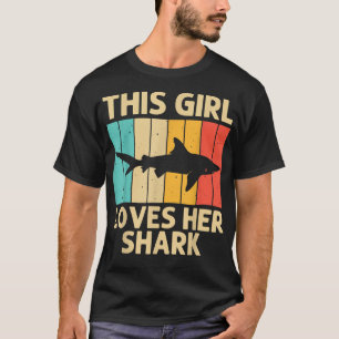Camiseta Tiburón Gracioso Para Los Chicas Tigres De Tigre D
