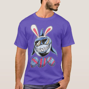 Camiseta Tiburón Guay con huevos de Pascua y orejas de cone