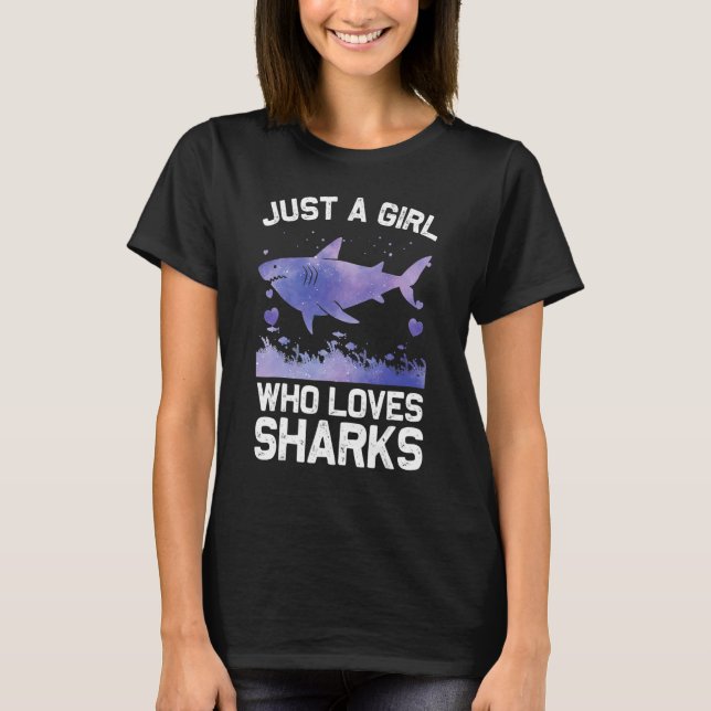 Camiseta Tiburón Guay Para Mujeres Chicas Niños Tiburón Bal (Anverso)