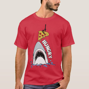 Camiseta Tiburón hambriento de tiburón con pizza