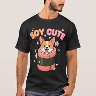 Camiseta Tiburón hambriento Kawaii Pulpo y Pez