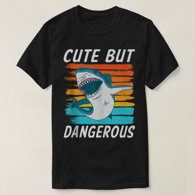 Camiseta Tiburón lindo pero peligroso (Diseño del anverso)