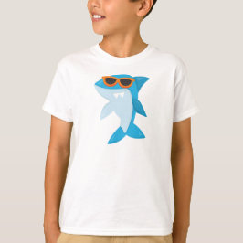 Camiseta Tiburón lindo, tiburón Guay, tiburón con gafas de 