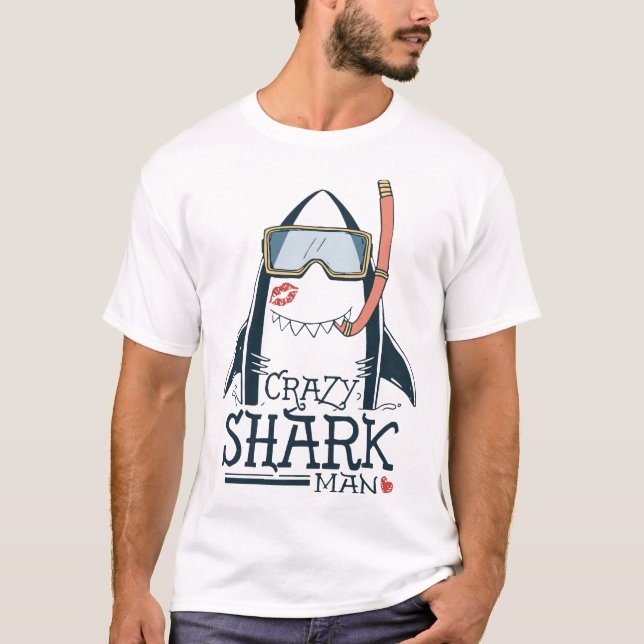Camiseta tiburón loco (Anverso)