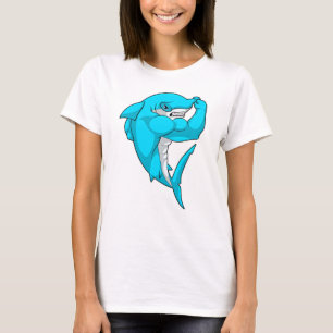 Camiseta Tiburón martillo como culturista en Bodybuilding