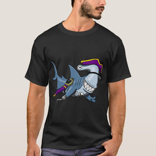 Camiseta Tiburón martillo pirata (Anverso)