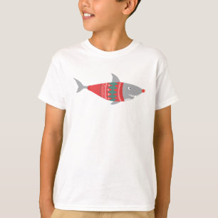 Camiseta Tiburón Navidad divertida