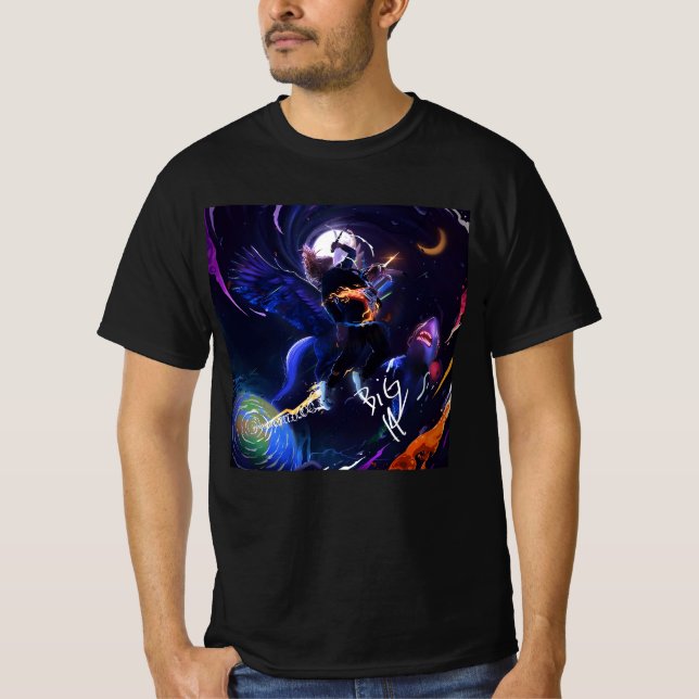 Camiseta Tiburón neón holandés vs pegasus (Anverso)
