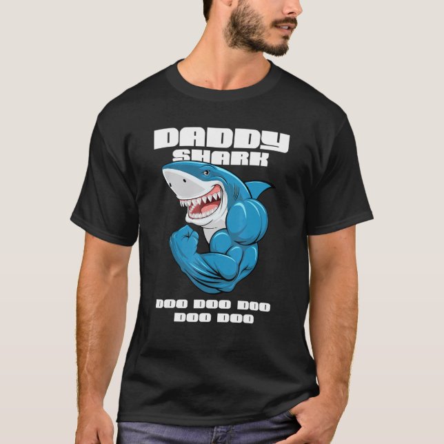Camiseta Tiburón Papá Pez Padre  Papá (Anverso)