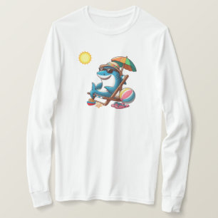 Camiseta Tiburón personalizado lindo costero/playa