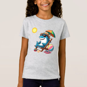Camiseta Tiburón personalizado lindo costero/playa