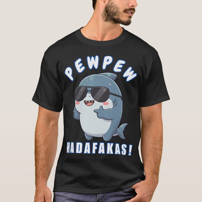 Camiseta Tiburón Pew Pew (Anverso)