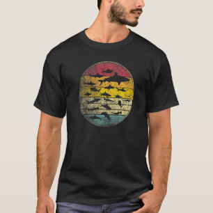 Camiseta Tiburón Pez Océano Estilo Retro Vintage Idea