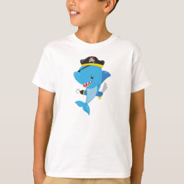 Camiseta Tiburón pirata, tiburón blanco, tiburón pequeño, t