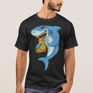 Camiseta Tiburón Pizza Comer Pizza Tiburón Y Pizza