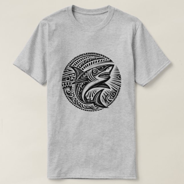 Camiseta Tiburón polinesio (Diseño del anverso)