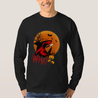 Camiseta Tiburón Qué Disfraz de Halloween de Tiburón Negro