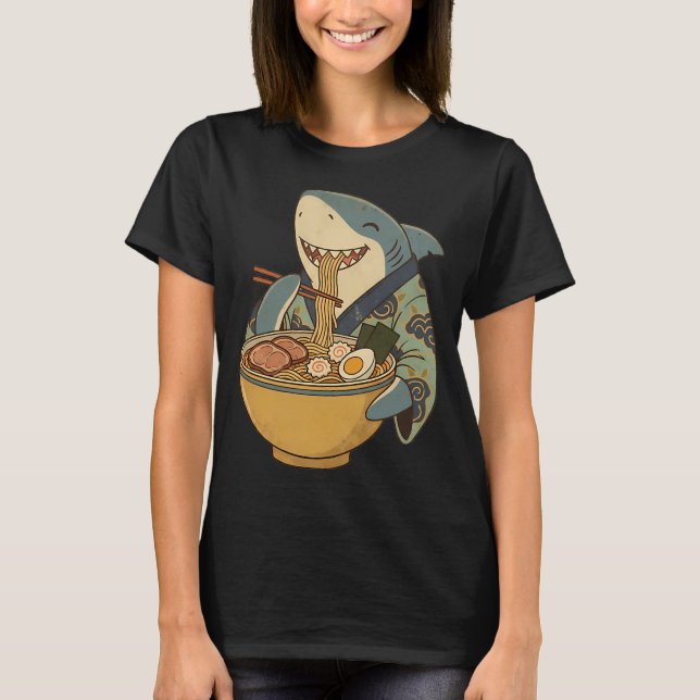 Camiseta Tiburón Ramen (Anverso)