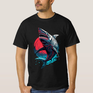 Camiseta Tiburón salvaje con patrones