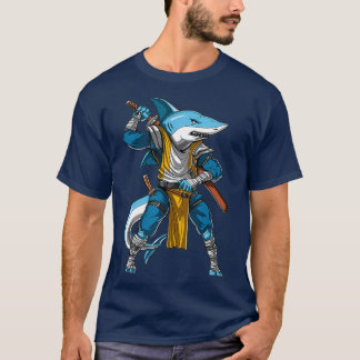 Camiseta Tiburón Samurai Ninja Kung Fu guerrero de artes ma