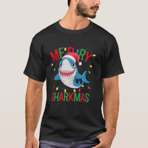 Camiseta Tiburón Sharkmas Navidades graciosos Shark Santa H