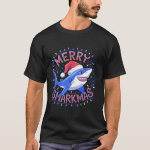 Camiseta Tiburón Sharkmas Navidades graciosos Shark Santa H