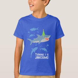 Camiseta Tiburón sonriente bajo el mar niño Partido Cumplea