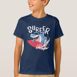 Camiseta Tiburón surfista colorido