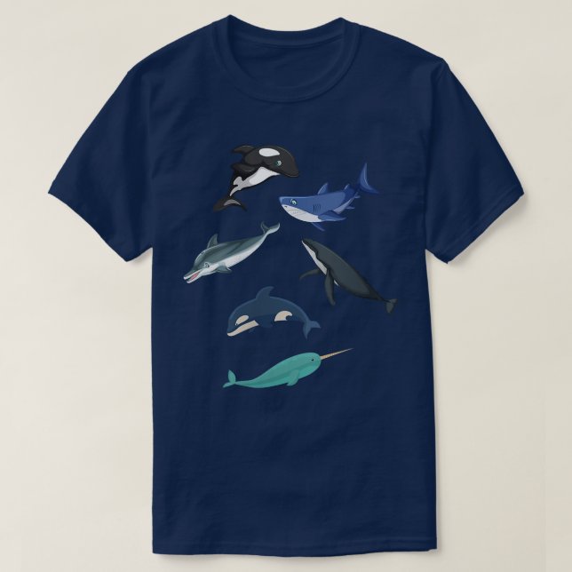 Camiseta Tiburón tiburón de té de tiburón femenino orca (Diseño del anverso)