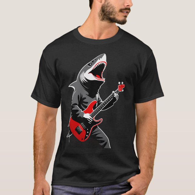 Camiseta Tiburón tocando guitarra (Anverso)