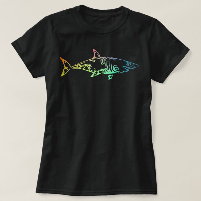 Camiseta Tiburón Tribal Hawaii Mano . Semana del tiburón (Diseño del anverso)