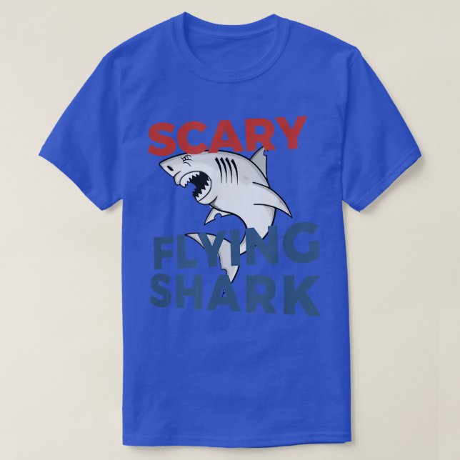 Camiseta Tiburón volador asustado (Diseño del anverso)