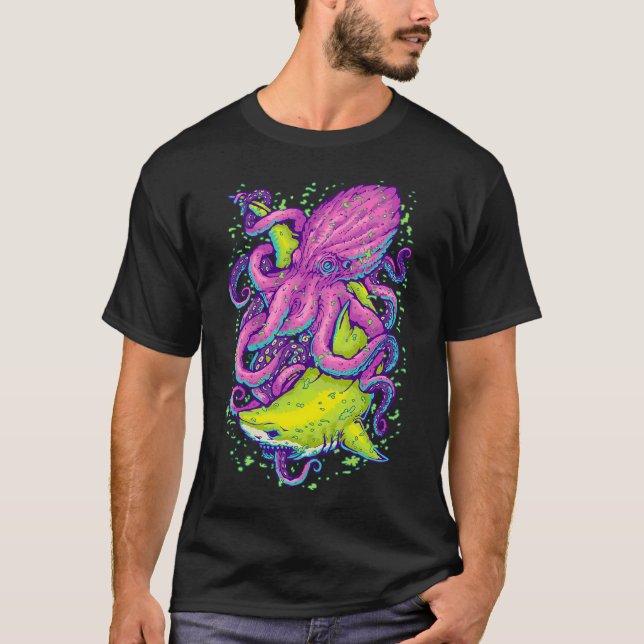 Camiseta tiburón vs kraken (Anverso)