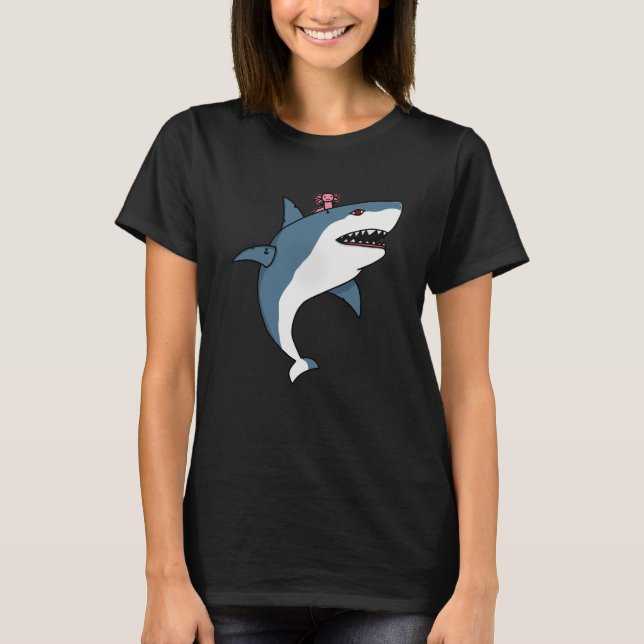 Camiseta Tiburón y axolotl (Anverso)