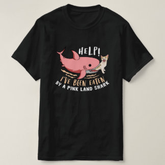 Camiseta Tiburón y gato divertidos combinados