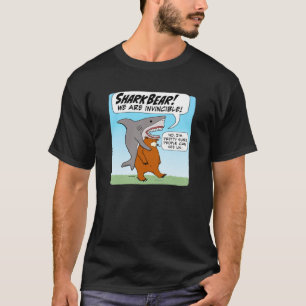 Camiseta Tiburón y oso divertidos se unen como oso tiburón