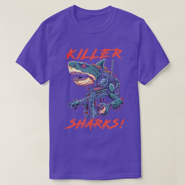 Camiseta Tiburones asesinos (Diseño del anverso)