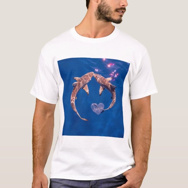 Camiseta Tiburones blancos enamorados (Anverso)