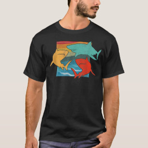 Camiseta Tiburones de pescado añejo pescar gran retro de ti