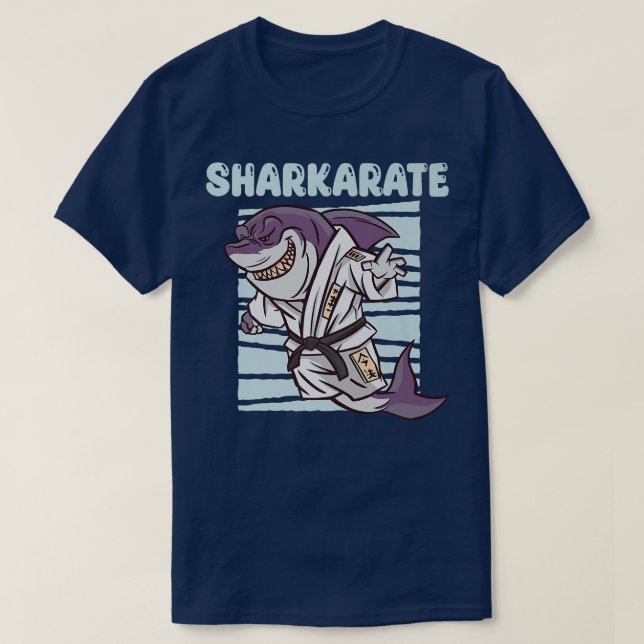 Camiseta Tiburones de pimientos de tiburón de karate divert (Diseño del anverso)