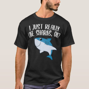 Camiseta Tiburones divertidos, me gustan mucho los tiburone