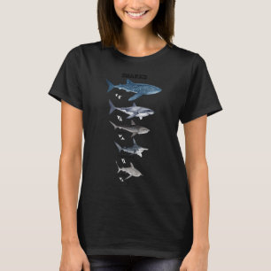 Camiseta TIBURONES LONGITUD, NOMBRES Y DIENTES-título