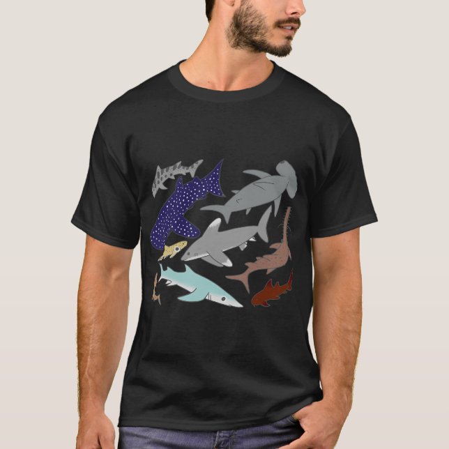 Camiseta Tiburones martillo (Anverso)