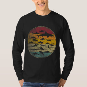 Camiseta Tiburones Océano de pescado alterado silueta vint