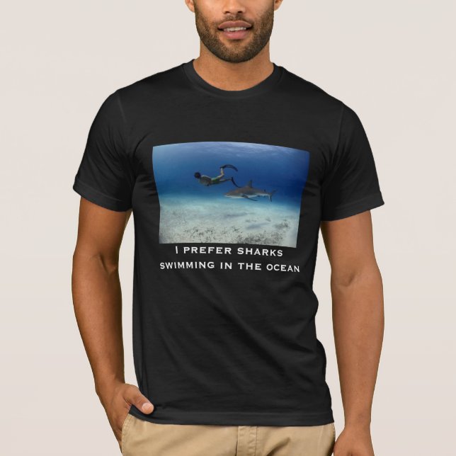 Camiseta Tiburones que nadan (Anverso)