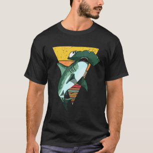 Camiseta Tiburones Retro de animal de tiburón martillo vint