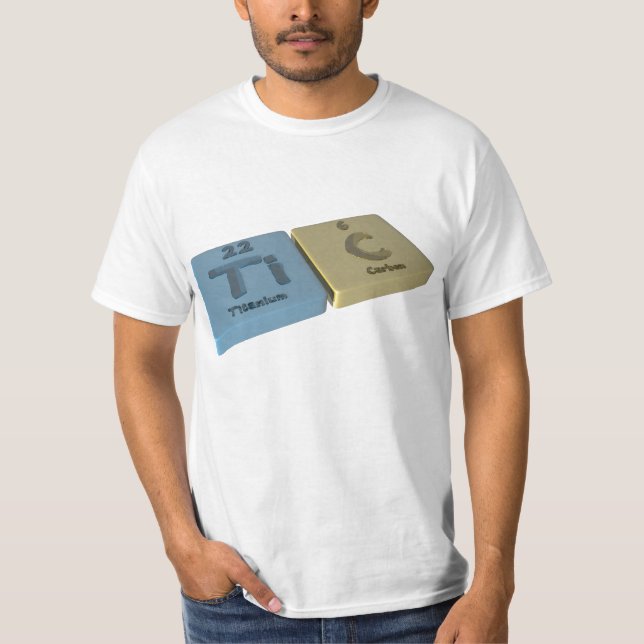 Camiseta Tic como el titanio del Ti y carbono de C (Anverso)