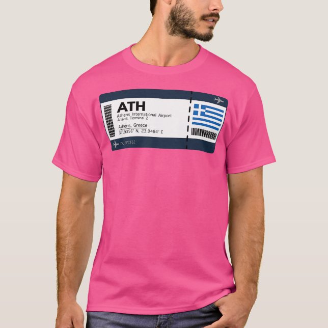 Camiseta Tic de embarque del aeropuerto internacional de At (Anverso)